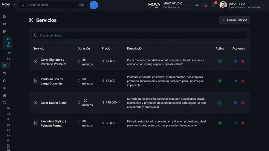 Servicios y productos